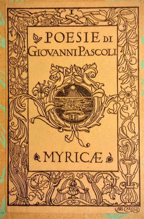 Copertina del libro Myricae di Giovanni Pascoli