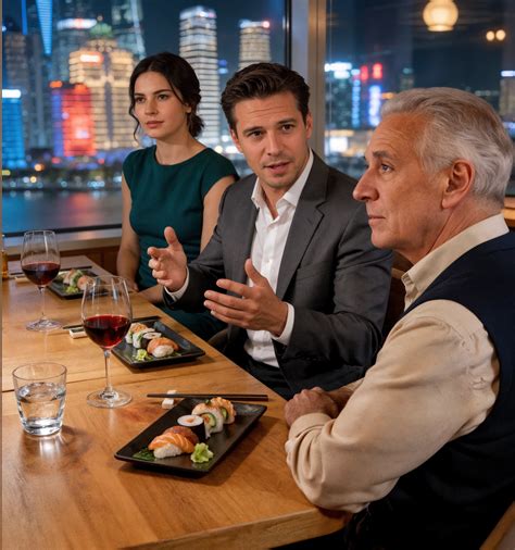 Coppia che cena in un ristorante giapponese