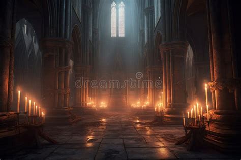 Illuminazione soffusa con candele in chiesa