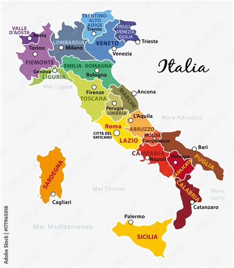 Mappa dell'Italia con evidenziate le regioni più richieste per il wedding tourism