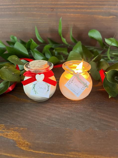 Candele botaniche come segnaposto