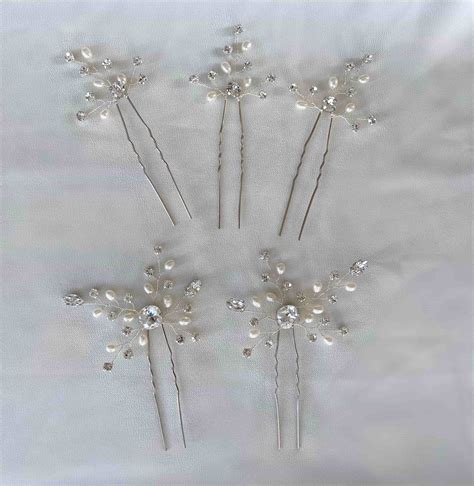 Set di forcine sposa con perle e cristalli