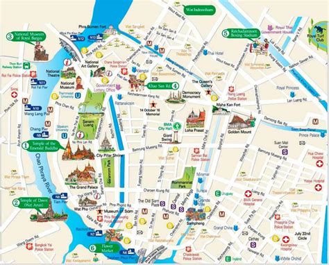 Mappa di Bangkok, Thailandia
