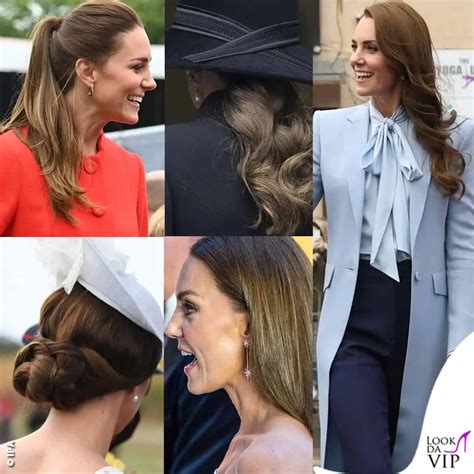 Varietà di acconciature raccolte di Kate Middleton