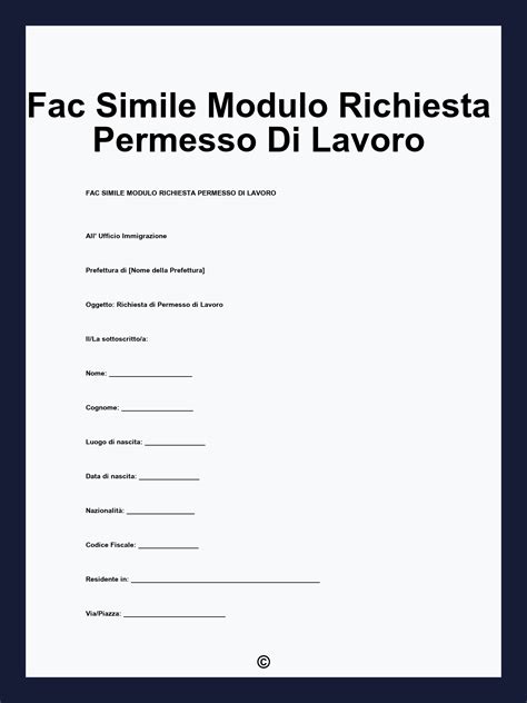 documento di richiesta permesso con timbro e firma