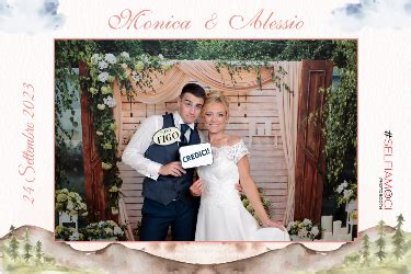 Esempio di allestimento photobooth a tema matrimonio
