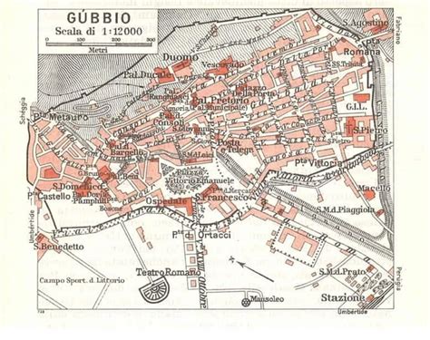 Mappa che mostra la posizione di Gubbio e delle città circostanti con atelier da sposa