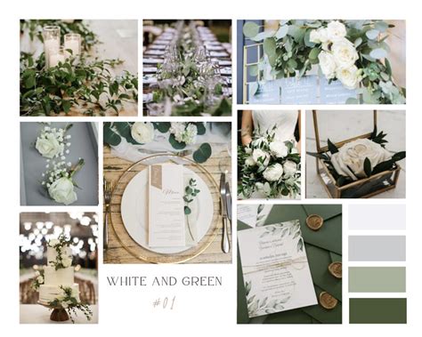 Esempio di mood board per un matrimonio