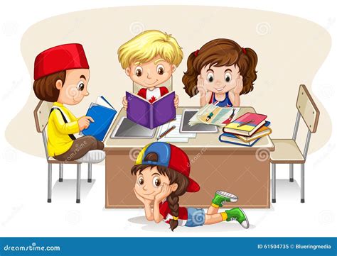 Bambini che studiano