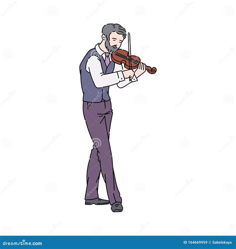 illustrazione di un musicista che suona il violino a un matrimonio