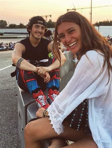 Pecco Bagnaia e Domizia Castagnini durante la cerimonia