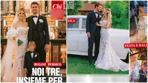 Daniele Rugani e Michela Persico durante la festa di matrimonio