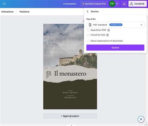 Esempio di copertina DVD creata con Canva