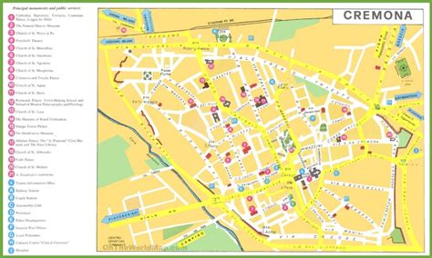 Mappa di Cremona con punti di interesse per i professionisti della sessuologia