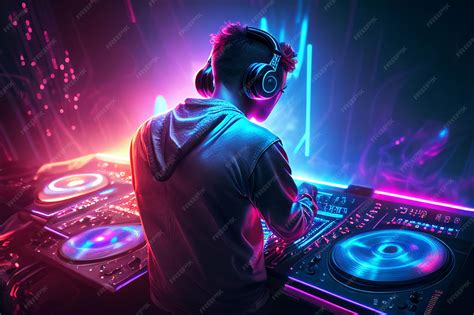 DJ che mixa musica in un locale festoso