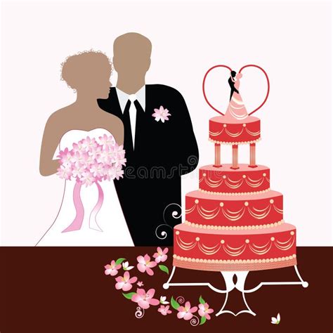 Illustrazione di una torta nuziale a fumetti con personaggi stilizzati