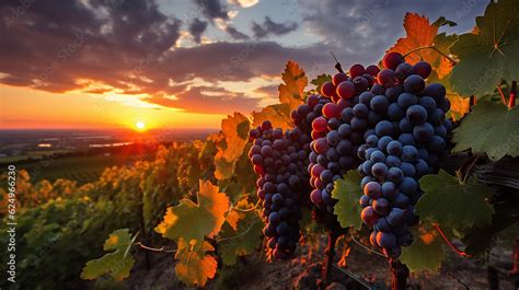 Paesaggio del Monferrato con vigneti al tramonto