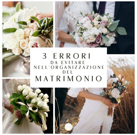 Collage di immagini che mostrano diversi aspetti dell'organizzazione di un matrimonio: fiori, torta nuziale, location, abiti.