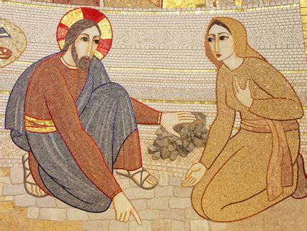 Raffigurazione di Gesù e l'adultera