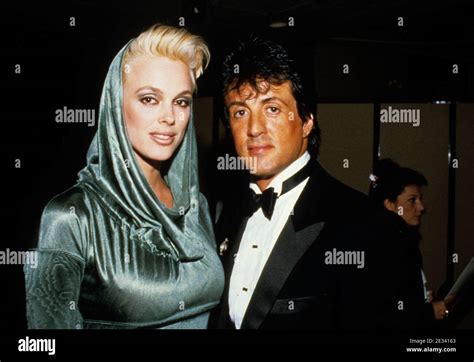 Brigitte Nielsen e Sylvester Stallone negli anni '80