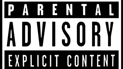 Copertina di un CD con adesivo Parental Advisory