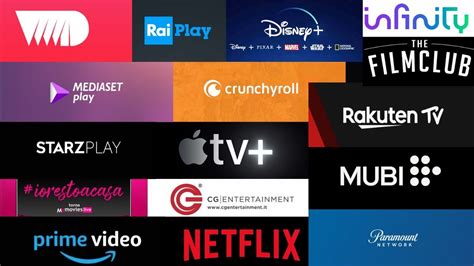 Schermata con titoli di serie TV su piattaforme di streaming