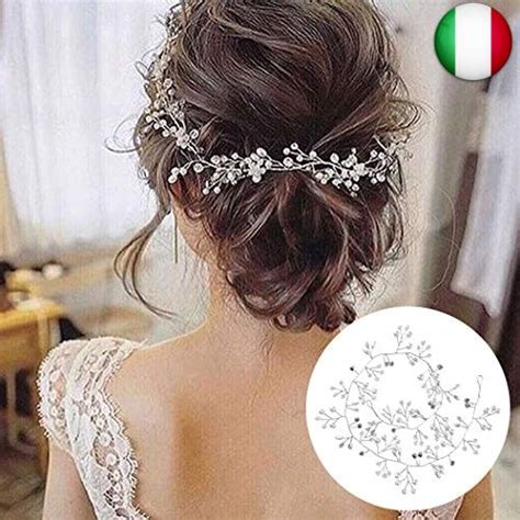 Fascia per capelli sposa con applicazioni floreali