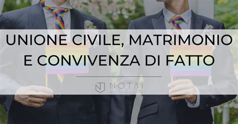 Schema che illustra le differenze tra matrimonio, unione civile e convivenza di fatto