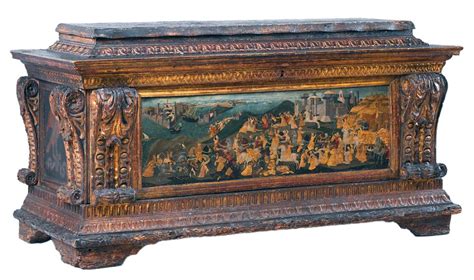 Decorazione di un cassone nuziale rinascimentale