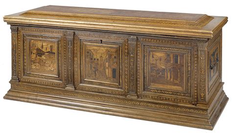 Particolare di un dipinto di Botticelli per un cassone nuziale