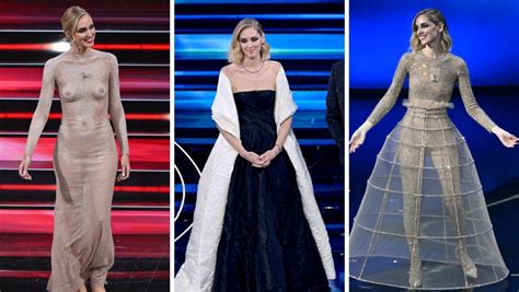Chiara Ferragni in abito da sera Dior