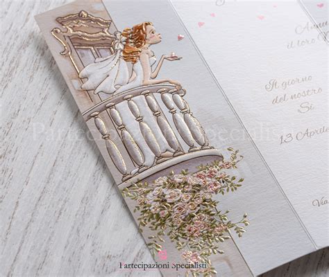 Partecipazione di matrimonio stile Romeo e Giulietta