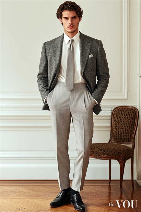 uomo con completo spezzato elegante