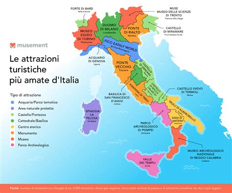 Mappa delle destinazioni per matrimoni in Italia