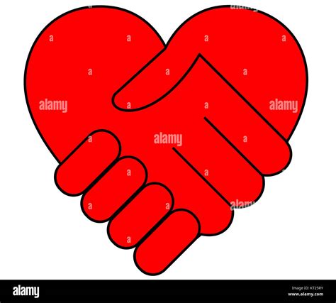 Cuore stilizzato con mani che si intrecciano