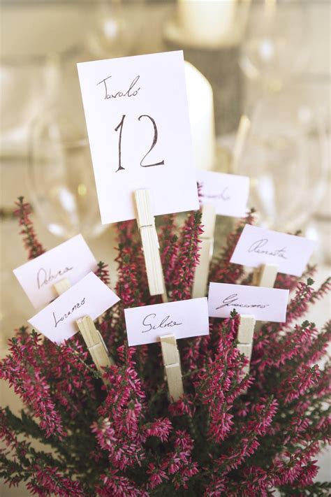 Segnaposto per tavoli di matrimonio