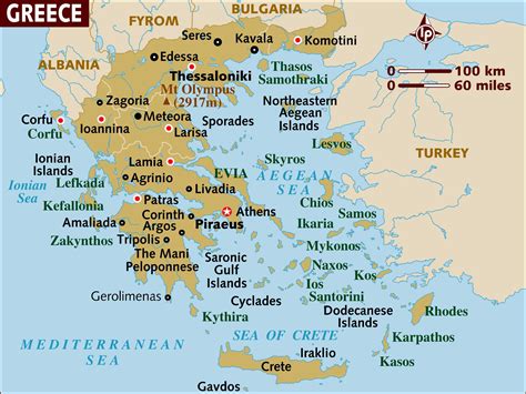 Mappa della Grecia