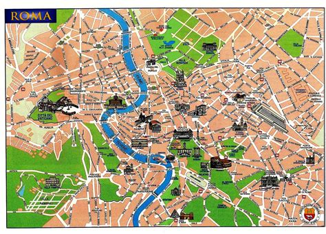 Mappa di Roma con indicazione del luogo