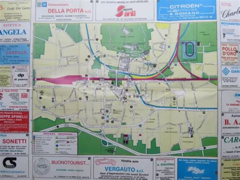 Mappa di Nocera Inferiore con l'indicazione di Villa dei Fiori