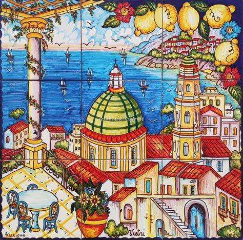 dettaglio di ceramiche artistiche di Vietri sul Mare