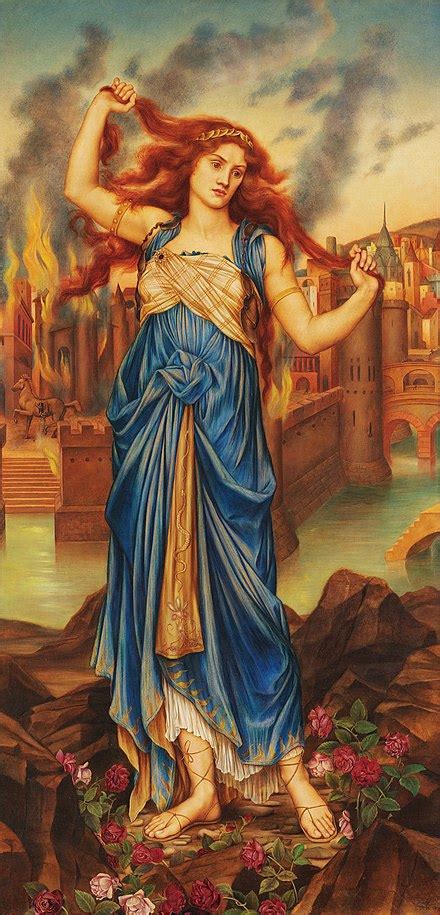 Rappresentazione di Cassandra che predice la caduta di Troia