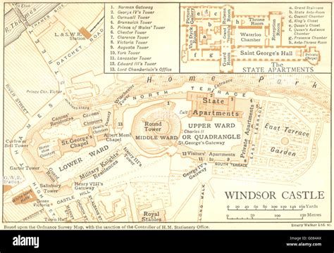Mappa di Windsor con il Castello