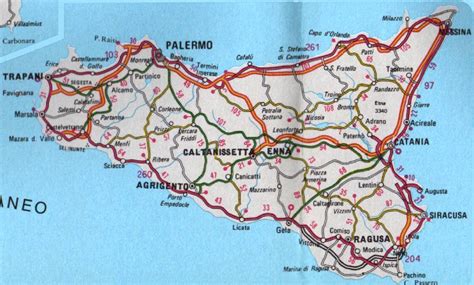 Mappa della Sicilia con le principali zone turistiche per matrimoni