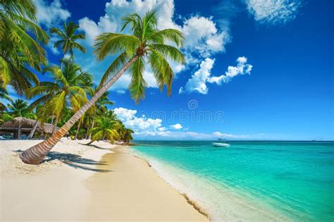 spiaggia Caraibi con palme