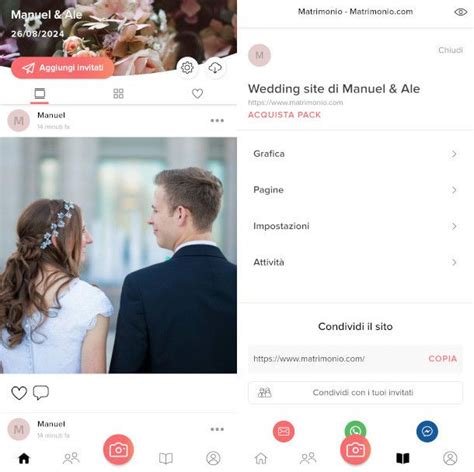 Grafica che illustra le diverse piattaforme per la condivisione di foto di matrimonio