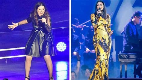 Laura Pausini durante un'esibizione live