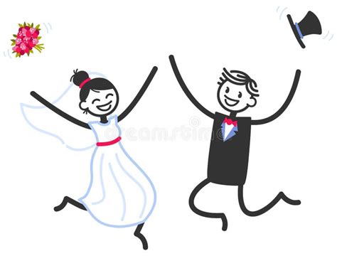 Illustrazione di coppie che celebrano un matrimonio con festa