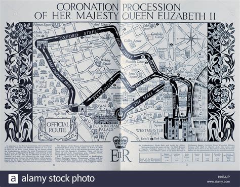 Mappa del percorso della processione in carrozza a Windsor