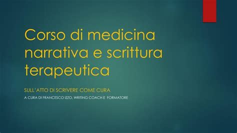 medicina narrativa e scrittura