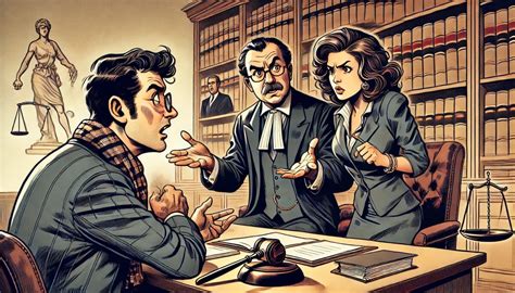 Illustrazione di un avvocato che assiste una coppia